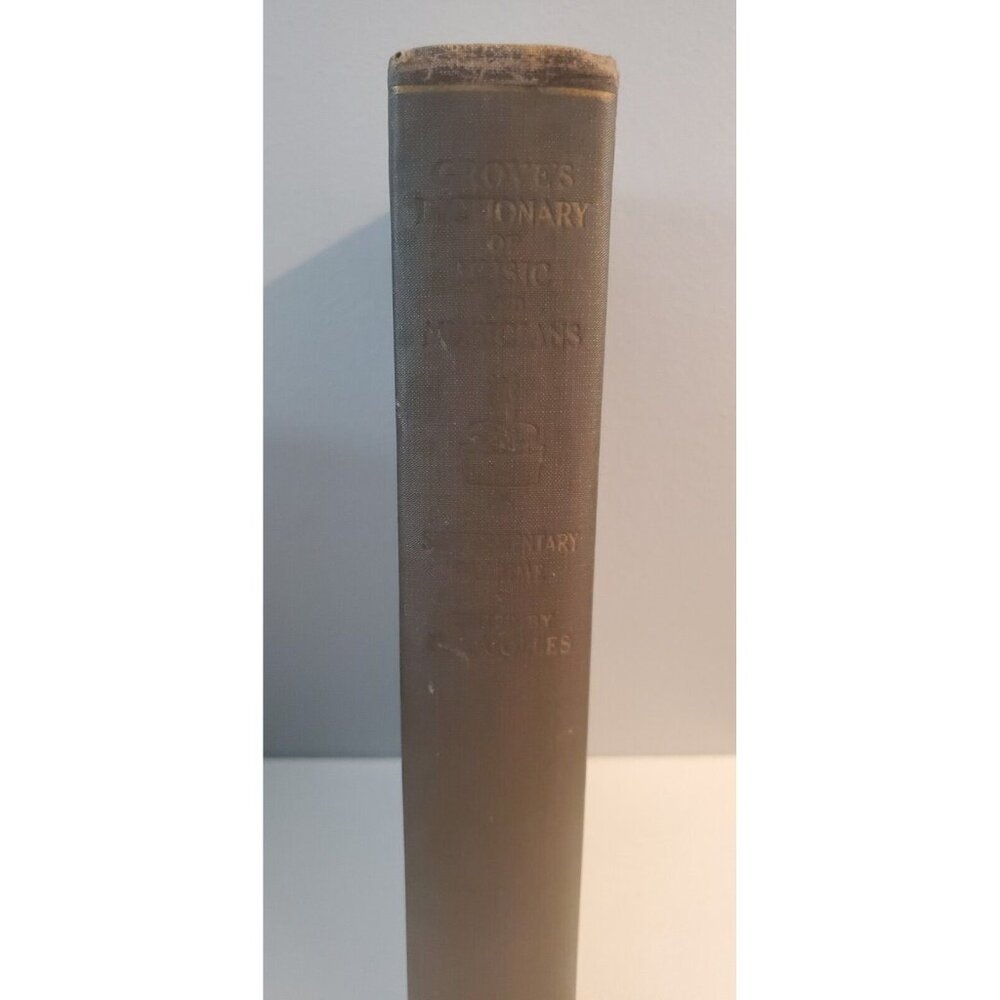 Book - Grover's Dictionary of Music And Musicians  1940 Supplementary Volume